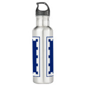 Vlag van Quebec City Stainless Steel Water Bottle Waterfles (Achterkant)