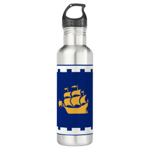 Vlag van Quebec City Stainless Steel Water Bottle Waterfles