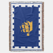 Vlag van Quebec City Throw Blanket Deken (Voorkant Verticaal)