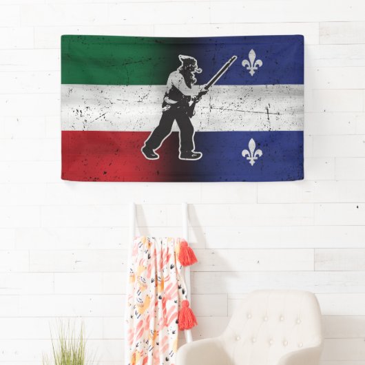 Vlag van Quebec en Patriote Henri Julien Spandoek (Insitu)