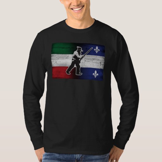 Vlag van Quebec en Patriote Henri Julien T-shirt (Voorkant)