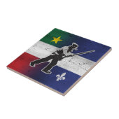 Vlag van Quebec en Patriote Henri Julien Tegeltje (Zijkant)