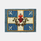 Vlag van Quebec Fleece Deken (Voorkant (Horizontaal))