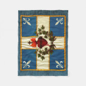 Vlag van Quebec Fleece Deken (Voorkant)