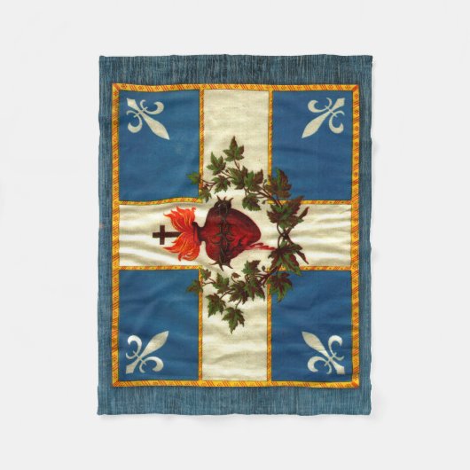 Vlag van Quebec Fleece Deken (Voorkant)