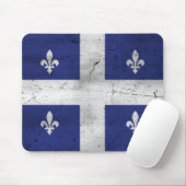 Vlag van Quebec grunge stijl geërodeerd Muismat (Met muis)