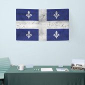 Vlag van Quebec grunge stijl geërodeerd Spandoek (Beurs)