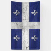 Vlag van Quebec grunge stijl geërodeerd Spandoek (Verticaal)