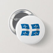 Vlag van Quebec Knop Ronde Button 5,7 Cm (Voorkant /achterkant)