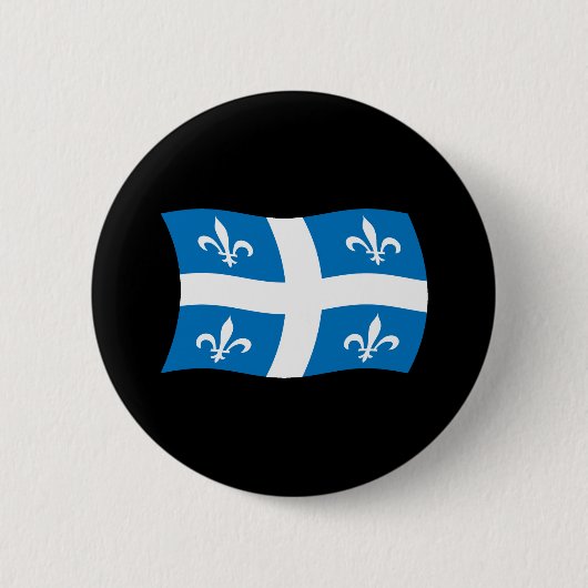 Vlag van Quebec knop Ronde Button 5,7 Cm (Voorkant)