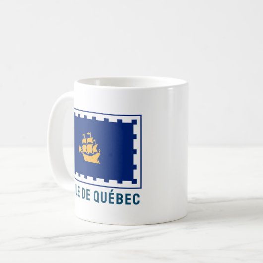Vlag van Quebec Koffiemok (Voorkant links)