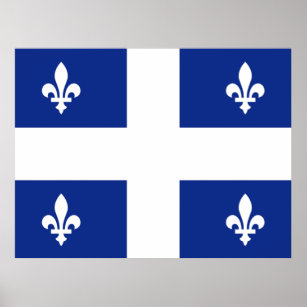 Vlag van Quebec Poster