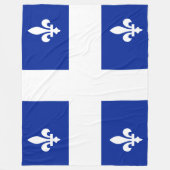 Vlag van Quebec PQ Qc met fleur de lys Fleece Deken (Voorkant)