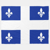 Vlag van Quebec PQ Qc met fleur de lys Fleece Deken (Voorkant (Horizontaal))