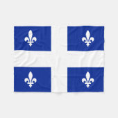Vlag van Quebec PQ Qc met fleur de lys Fleece Deken (Voorkant (Horizontaal))