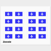 Vlag van Quebec Rechthoekige Sticker (Vel)