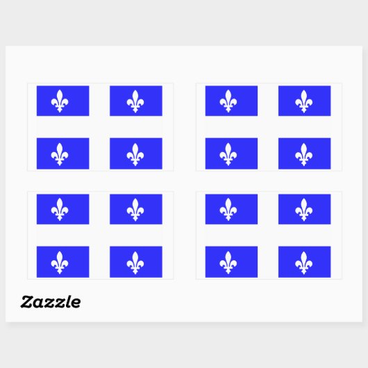 Vlag van Quebec Rechthoekige Sticker (Vel)
