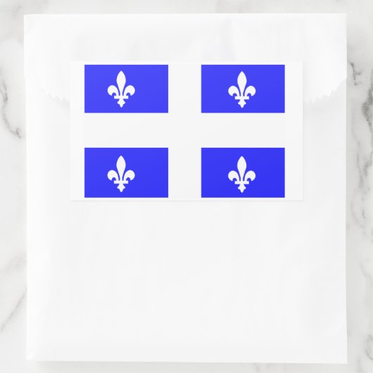 Vlag van Quebec Rechthoekige Sticker (Tas)