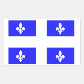 Vlag van Quebec Rechthoekige Sticker (Voorkant)