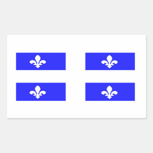 Vlag van Quebec Rechthoekige Sticker