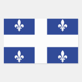 Vlag van "Quebec" Rechthoekige Sticker (Voorkant)