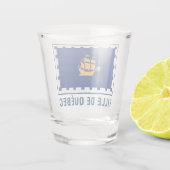 Vlag van Quebec Shot Glas (Achterkant)