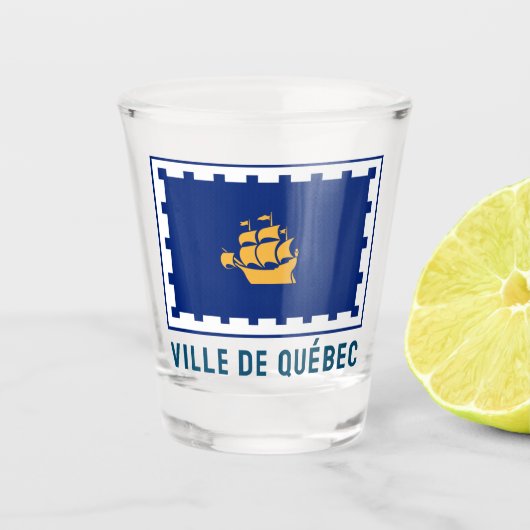 Vlag van Quebec Shot Glas (Voorkant)