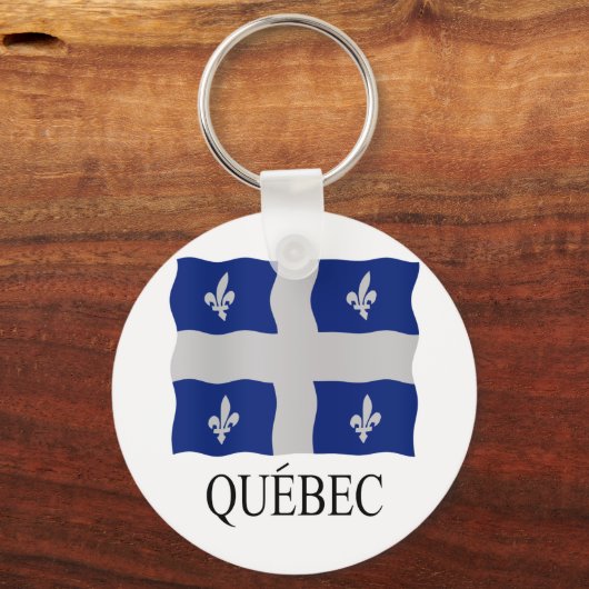 vlag van Québec Sleutelhanger (Voorkant)