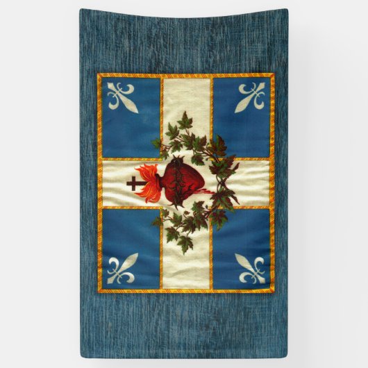 Vlag van Quebec Spandoek (Verticaal)