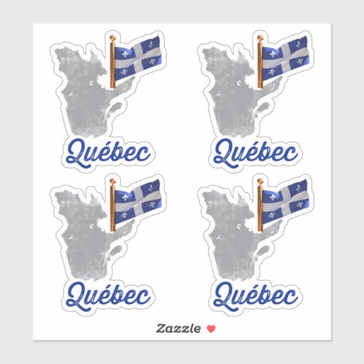 Vlag van Quebec Sticker (Vel)