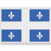 Vlag van Quebec Sticker (Voorkant)