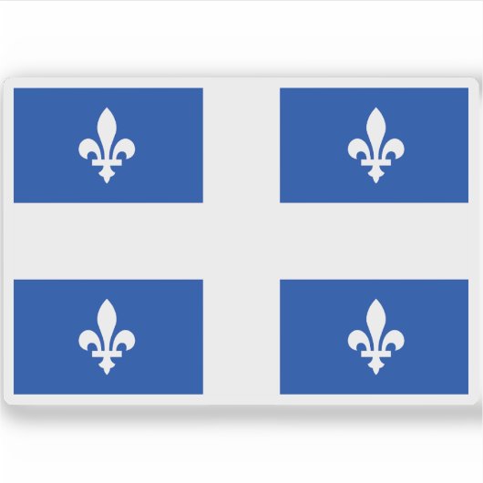 Vlag van Quebec Sticker (Voorkant)
