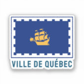 Vlag van Quebec Sticker (Voorkant)