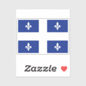Vlag van Quebec-Sticker Sticker (Vel)