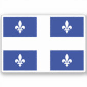 Vlag van Quebec-Sticker Sticker (Voorkant)