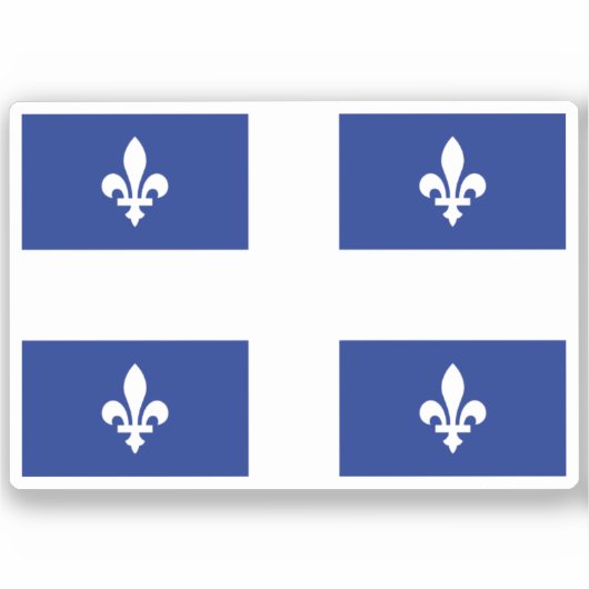 Vlag van Quebec-Sticker Sticker (Voorkant)
