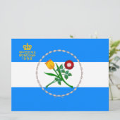 Vlag van Queens (Borough of New York City) Kaart (Staand voorkant)