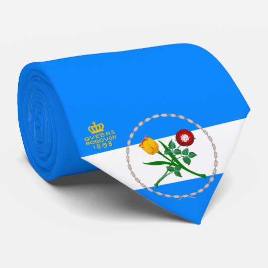 Vlag van Queens (Borough of New York City) Stropdas (Opgerold)