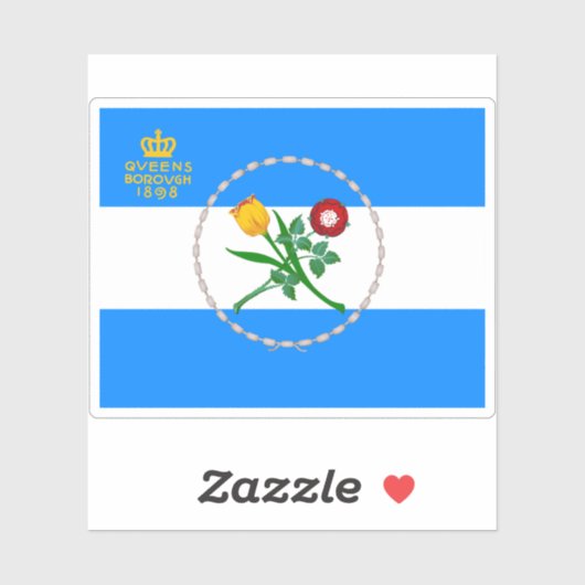 Vlag van Queens, New York Sticker (Vel)