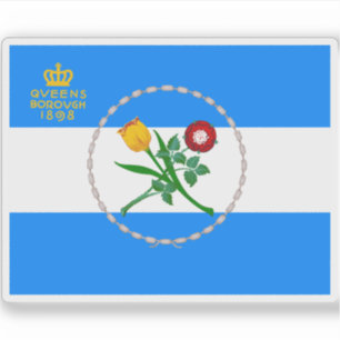 Vlag van Queens, New York, Verenigde Staten Sticker