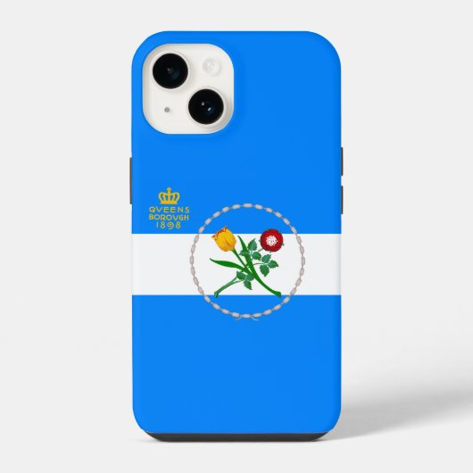 Vlag van Queens, NY iPhone Hoesje (Achterkant)
