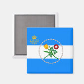 Vlag van Queens, NY Magneet (Voorkant / Achterkant)