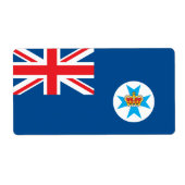 vlag van Queensland Etiket (Voorkant)