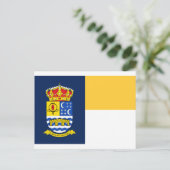 Vlag van Quéntar (Spanje) Briefkaart (Staand voorkant)
