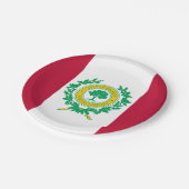 Vlag van Raleigh, Borden North Carolina Paper Papieren Bordje (Gekanteld)