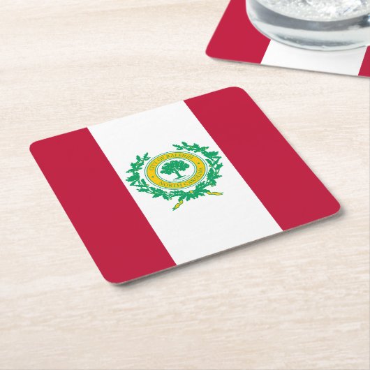 Vlag van Raleigh, noordpoolkust van Carolina Kartonnen Onderzetters (Schuin)