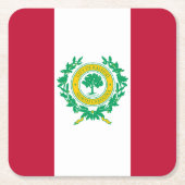 Vlag van Raleigh, noordpoolkust van Carolina Kartonnen Onderzetters (Voorkant)