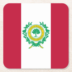 Vlag van Raleigh, noordpoolkust van Carolina Kartonnen Onderzetters