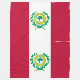 Vlag van Raleigh, North Carolina Fleece Dekbed Deken