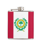 Vlag van Raleigh, North Carolina Hip Flask Heupfles (Voorkant)